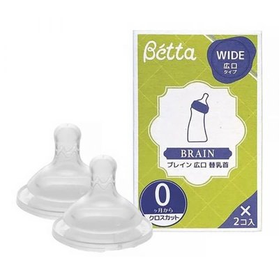 日本Dr.Betta 寬口專用-仿母乳食感替換奶嘴（2入）