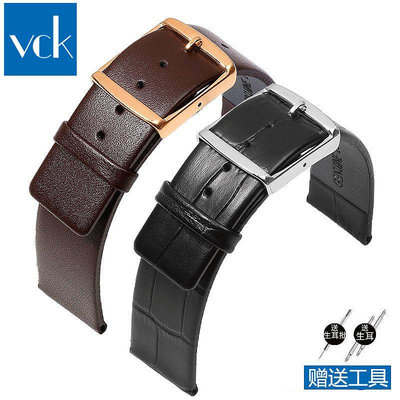手錶帶 VCK CK男錶手錶帶真皮錶帶dw針扣女代用K2Y211/K2G211/K2M231錶鏈