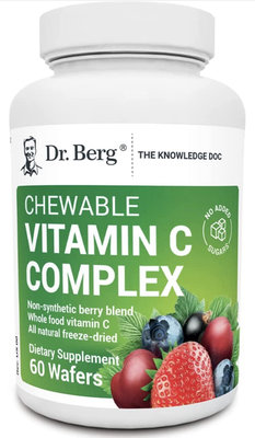 ✈️ 柏格醫生Dr.Berg的維生素 C 複合物全食物 （60 粒咀嚼片）100% 天然維生素 C    僅來自 4 種漿果，非轉基因 委任代購專區