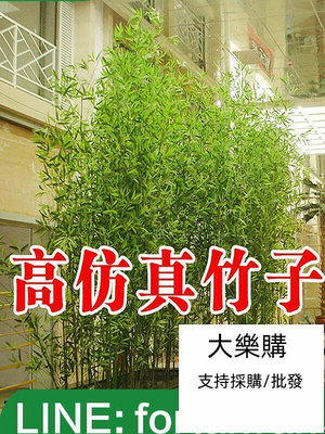 大樂購可定制仿真竹子 假竹子 室內造景 室外裝飾 客廳隔斷 竹盆栽綠植加密擋墻