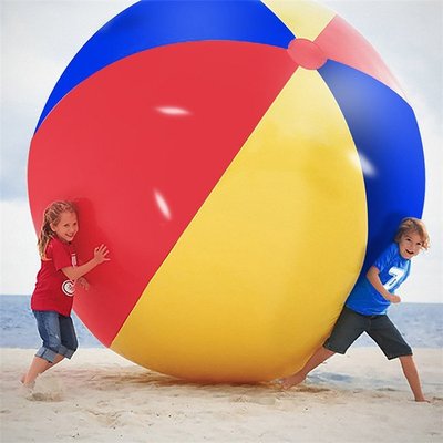 現貨 充氣不倒翁戶外大型充氣足球幼兒園玩具沙灘球運動會舞臺裝飾球戲水球充氣球可開發票