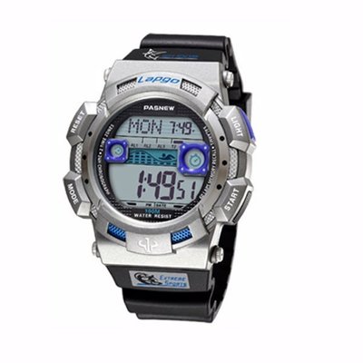 【PASNEW】運動雙顯電子行針手錶 /49mm/PLG-1002D銀