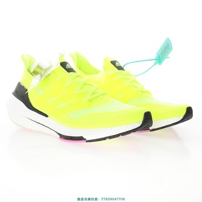 Adidas Ultra Boost 2021“網球黃黑”襪套厚實跑步慢跑鞋　FY0373　男女鞋