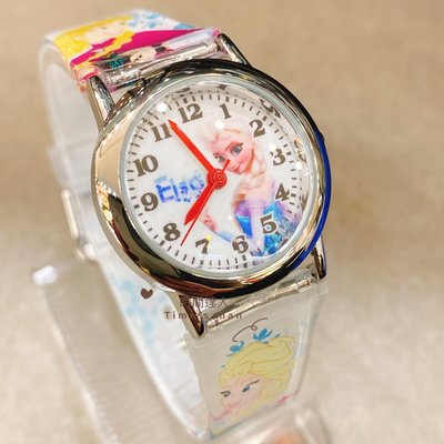 [時間達人] 迪士尼兒童錶Frozen Disney授權 冰雪奇緣 鋼頭 系列台灣製造 兒童錶 休閒錶 愛紗 安娜 白色