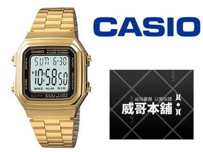 【威哥本舖】Casio台灣原廠公司貨 A178WGA-1A 十年電池壽命電子錶 A178WGA