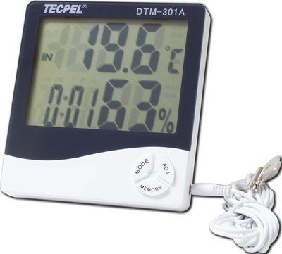 TECPEL 泰菱 》DTM-301A 室內外二用大型顯示溫濕度計/溫溼度計/溫度計