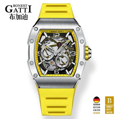 【潮裡潮氣】Bonest gatti德國品牌布加迪高端腕錶商務男士德國品牌布加迪高端腕錶商務男士機械錶爆款9903
