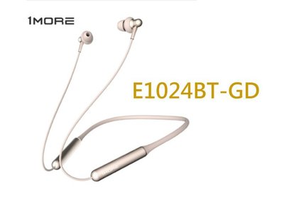 鈞釩音響~1MORE Stylish 雙動圈頸掛式藍牙耳機(E1024BT)-金