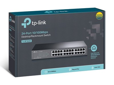全新含發票~TP-LINK TL-SF1024D 24埠10/100Mbps桌上基本型乙太網路交換器節能 Hub 集線器