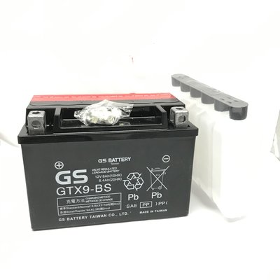 台灣杰士(統力) GS GTX9-BS 9號電瓶 9號電池 150CC專用 151mm X 88mm X 106mm
