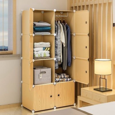 小衣柜簡易單人宿舍出租房用省空間收納組裝儲物占地小戶型收納箱~特價