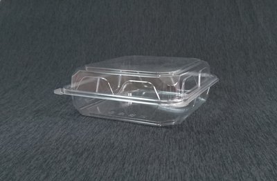 含稅 50個【厚9X9 對折盒】自扣盒 透明盒 油飯盒 麵包盒 小菜盒 水果盒 蛋糕盒 點心盒 方形盒 塑膠盒 漢堡盒