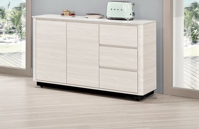 【N D Furniture】台南在地家具-刷白木紋木心板135cm/4.5尺岩板餐櫃下座MC