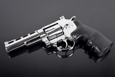 台南 武星級 FS 4吋 6mm 左輪 手槍 CO2槍 亮銀色 (BB槍玩具槍瓦斯槍短槍模型氣動城市獵人華山左輪槍4吋