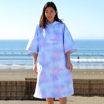 新色 TAVARUA 日本衝浪品牌 mana系列 速乾毛巾衣 超細纖維 浴巾衣 沙灘巾 潛水 浮潛 衝浪 水彩粉