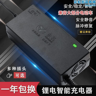 永名充電器36v48v60v24v平衡車愛瑪雅迪綠能小刀電動車通用