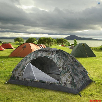 超輕型露營帳篷單層便攜式帳篷防紫外線塗層UPF 30+ ，適用於戶外海灘釣魚[俏俏家居精品店]