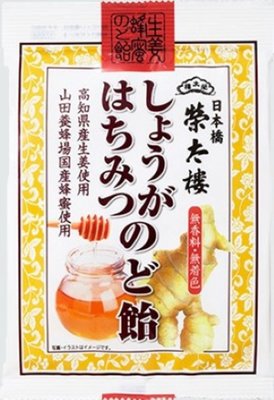 大賀屋 日本製 榮太樓 生薑蜂蜜糖 冬季限定 喉糖 蜂蜜糖 蜂蜜薑糖 百花蜜 日本糖果 J00053004