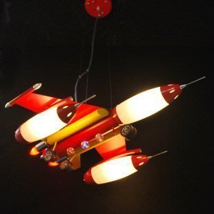 INPHIC-兒童燈飛機吊燈 飛機燈 兒童吊燈卡通燈兒童房吊燈紅色 燈飾