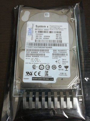 IBM 43D0637 42D0638 42D0641 300G 6GB SAS 2.5 10K 伺服器硬碟