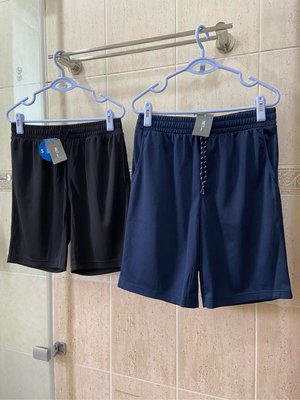 全新NET男短褲/休閒褲/吸排褲M(175cm)黒+深藍（免運費）