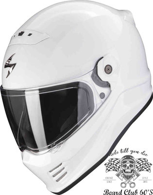 ♛大鬍子俱樂部♛ Scorpion ® Covert FX Solid 蠍子 街車 個人化充氣內襯 安全帽 白色
