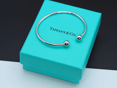 現貨精品代購 Tiffany&CO.蒂芙尼 S925純銀 水晶 手環 手鍊 手環 飾品 附盒提袋 簡約球形線圈 可開發票