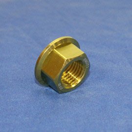 [屏東-晟信二輪] PROTI 鍛造鈦合金螺母 M14-FNUT02-G 適用:M14 牙距:1.5mm 後輪心螺母