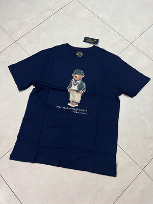 全新正品 美國POLO RALPH LAUREN RL男大童深藍色帽子綠色格紋外套熊熊短袖T恤  XL號