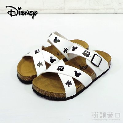 【街頭巷口 Street】 Disney 可愛大頭米奇 台灣製造 親子款 休閒勃肯童鞋 KRM464778W 白色