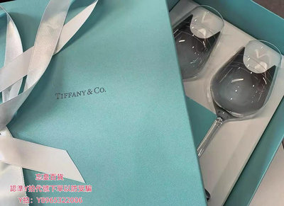 高腳杯日本正品Tiffany &amp; Co./蒂芙尼香檳杯紅酒杯高腳對杯生日結婚禮物