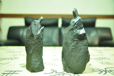 蘇瑞鹿 太極石雕 小品文太極 2尊一組 姿態各異 1