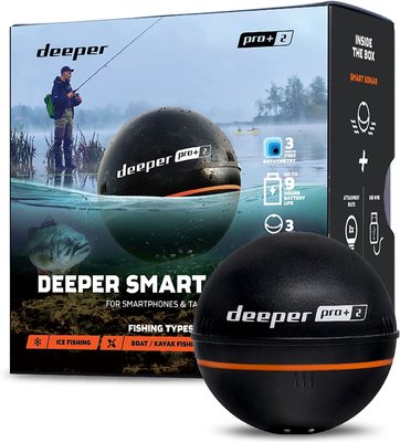 【樂活時尚館】Deeper Pro+2二代專業昇級版GPS智慧型魚群探測器IOS Android適用