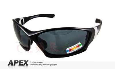 【APEX】J88 黑 polarized 抗UV400 寶麗來偏光鏡片 運動型 太陽眼鏡 附原廠盒擦布