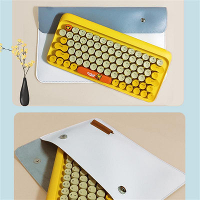 PU皮革羅技K380鍵盤收納包 簡約皮質鍵盤防塵皮套 游戲鍵盤收納袋