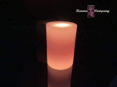 珈瑪-14小時LED蠟燭燈-中型*1粒(USB充電附電源線)-粉紅色LED純蠟蠟燭防水電子蠟燭燈供佛燈充電式蠟燭充電蠟燭