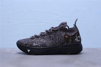 Nike Zoom KD11 “Gold Splatter” 黑噴金 針織 實戰運動籃球鞋 男鞋 AO2605-901【ADIDAS x NIKE】