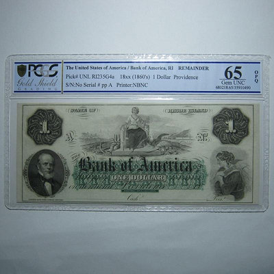 美國羅得島州1860年全新UNC外國錢幣保真收藏紙鈔 紙幣 紙鈔 錢幣【悠然居】541