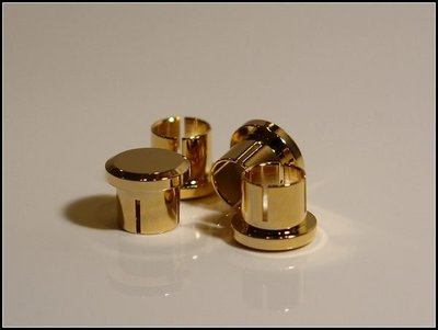 《名展影音》鐵弗龍材質.Gold RCA Caps 純銅鍍金RCA端子保護蓋 .音質提升的利器