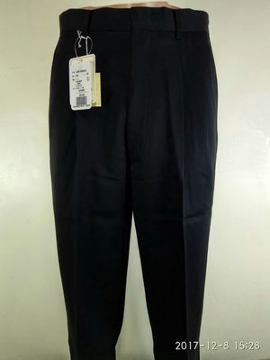 【平價服飾】台灣製造 高級羊毛 冬季 免燙「素面黑色」正「打摺西裝褲 免費修改「248-688-2-88」(29-40)