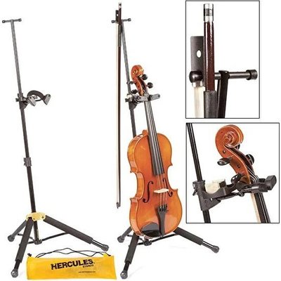 【六絃樂器】全新海克力斯 Hercules DS571BB 小提琴架 中提琴架 附袋 / 現貨特價