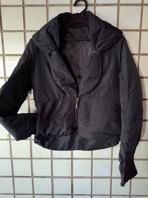 +四季心晴+ 日本專櫃 ESPANA 特殊造型 黑色 保暖 外套 M號