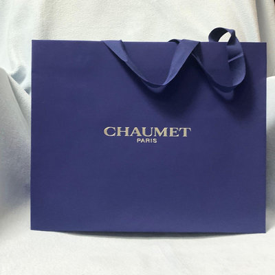 名牌紙袋 CHAUMET正品深藍色緞面袋