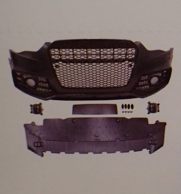 泰山美研社18112001 Audi 奧迪 13-16年 A5 8T B8.5 改 RS5樣式 前保桿+水箱罩+霧燈總成