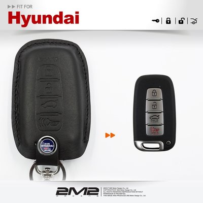 【2M2】四鍵款 HYUNDAI Ix35 Elantra Azera 現代汽車 智智慧感應鑰匙 鑰匙皮套 鑰匙包 皮套