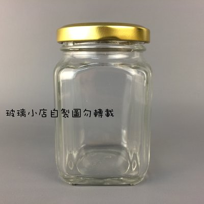台灣製 現貨 190四角果醬瓶 一箱48支 玻璃小店 果醬瓶 辣椒瓶 醬菜瓶 干貝醬 XO醬 玻璃瓶 玻璃罐 容器