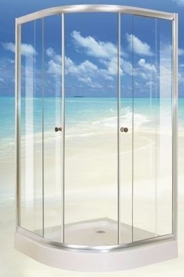 【工匠家居生活館 】 浴室拉門 圓弧型 雙開式 強化玻璃 淋浴拉門 ✿ 含到府安裝