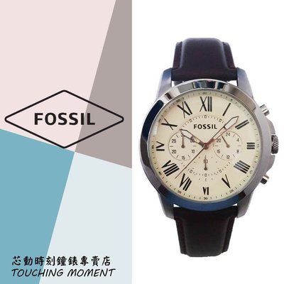 《聊聊享優惠》FOSSIL 經典時尚 三眼計時皮革錶 FS4735