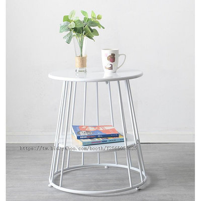 歐式現代創意簡約鐵藝沙發櫃移動小茶幾臥室角幾邊幾客廳圓形茶桌辦公室咖啡桌小桌子