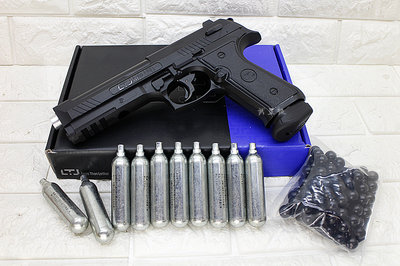 台南 武星級 LTL Alfa1.50 M9 手槍 鎮暴槍 CO2槍 + CO2小鋼瓶 + 加重彈 ( 防身震撼槍警衛